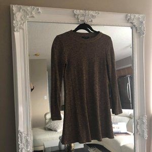 Topshop Mustard Heather Sweater Dress (4)